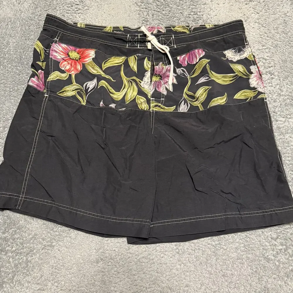 Polo Ralph Lauren Sport Swim Trunks Men’s XXL Black Floral Lined Performance